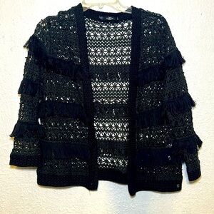 Volcom Stones Row black knitted cardigan size large
